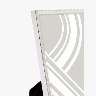 John Lewis John Lewis & Partners Beaded Daya Photo Frame, Silver Plated
