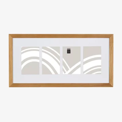John Lewis John Lewis & Partners Photo Frame & Mount, 4 Photo, 4 x 6 (10 x 15cm), FSC-Certified (Oak)