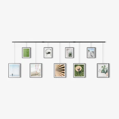 John Lewis Umbra Exhibit Multi Hanging Photo Frame Display, 9 Photo, Black