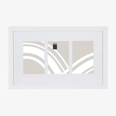 John Lewis John Lewis & Partners Box Photo Frame & Mount, 3 Photo, 4 x 6 (10 x 15cm)
