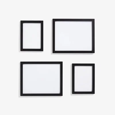John Lewis John Lewis ANYDAY Gallery Set Multi-aperture Photo Frames, 4 Photo, Black