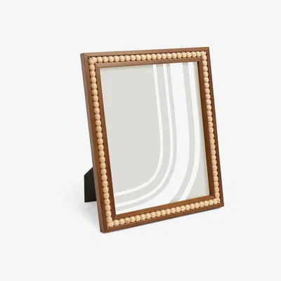 John Lewis John Lewis Beaded Pine Wood Photo Frame, Natural
