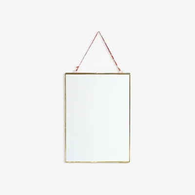 John Lewis Nkuku Kiko Glazed Portrait Photo Frame, Antique Brass
