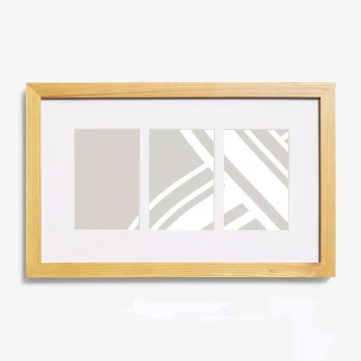 John Lewis John Lewis & Partners Wood Photo Frame & Mount, 3 Photo, 4 x 6 (10 x 15cm), FSC-Certified (Oak)