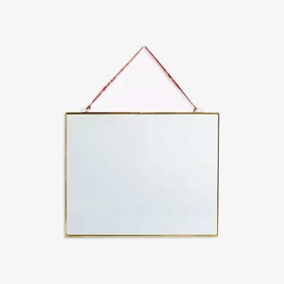 John Lewis Nkuku Kiko Glazed Landscape Photo Frame, Antique Brass