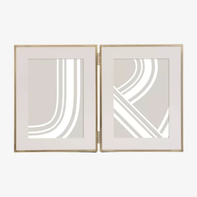 John Lewis John Lewis & Partners Daya Double Photo Frame & Mount, Silver Plated