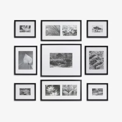 John Lewis Gallery Perfect Multi-aperture Photo Frame Set, 11 Photo, Black