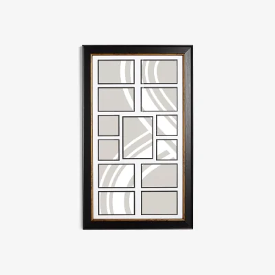 John Lewis John Lewis & Partners Multi-aperture Photo Frame, 13 Photo, Black/Gold