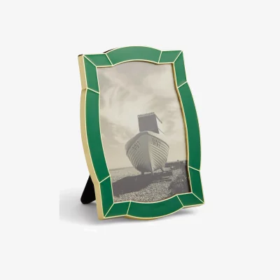 John Lewis John Lewis Enamel & Metallic Edge Photo Frame, 4 x 6 (10 x 15cm), Green