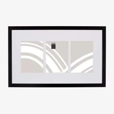 John Lewis John Lewis & Partners Box Photo Frame & Mount, 3 Photo, 5 x 7 (13 x 18cm), Black