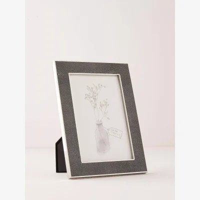 John Lewis Truly Faux Shagreen Photo Frame, Grey
