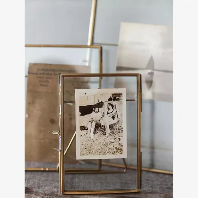 John Lewis Nkuku Danta Photo Frame, Antique Brass