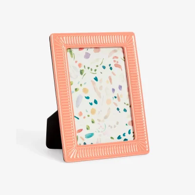 John Lewis John Lewis Dolomite Textured Edge Photo Frame, Coral