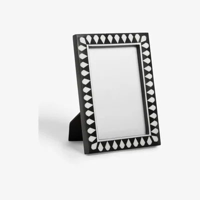 John Lewis John Lewis Teardrop Photo Frame, Black/White