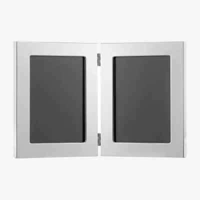 John Lewis John Lewis & Partners Plane Double Photo Frame, Silver Plated