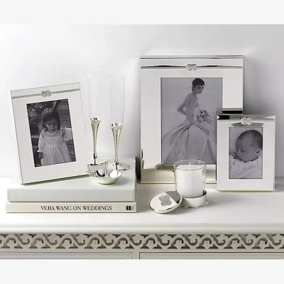 John Lewis Vera Wang for Wedgwood Infinity Photo Frame, 4 x 6 (10 x 15cm), Silver