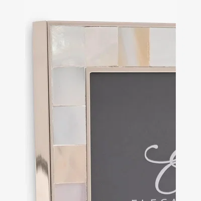 John Lewis Impressions Elegance Mother of Pearl Photo Frame, 3 x 3" (8 x 8cm), White