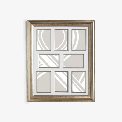 John Lewis John Lewis & Partners Multi Photo Frame, 4 x 6 (10 x 15cm), 8 Photo, Champagne