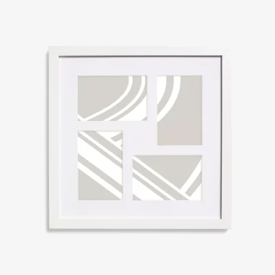 John Lewis John Lewis & Partners Box Photo Frame & Mount, 4 Photo, 6 x 4 (15 x 10cm)