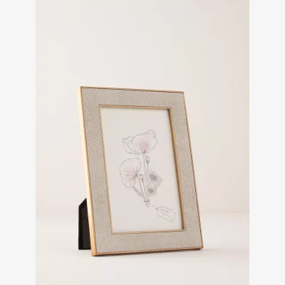 John Lewis Truly Faux Shagreen Photo Frame, Ivory