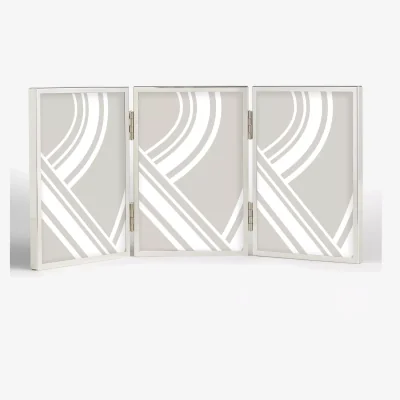 John Lewis John Lewis & Partners Daya Triple Photo Frame & Mount, Silver Plated
