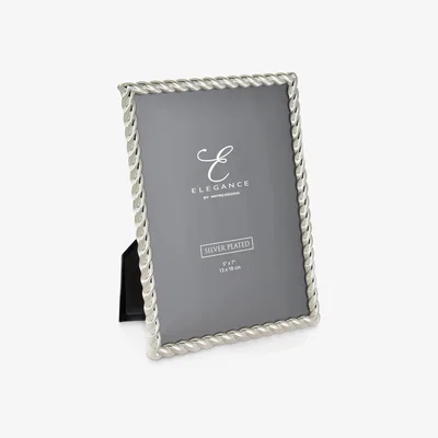 John Lewis Elegance by Impressions Barley Twist Photo Frame, Silver Plated