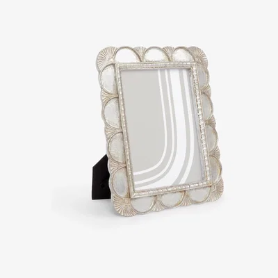 John Lewis John Lewis Scallop Metal Photo Frame, Silver