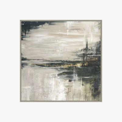 John Lewis John Lewis Yharnna 'Emerald' Framed Canvas Print, 104 x 104cm, Green