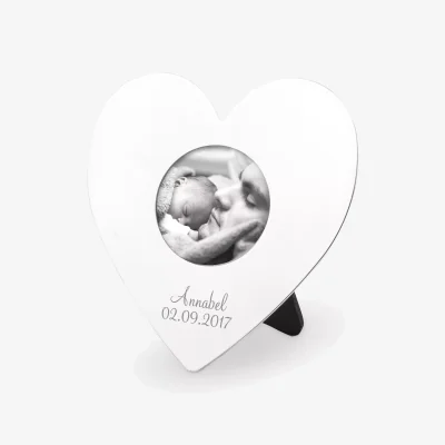 John Lewis Treat Republic Personalised Silver Heart Photo Frame