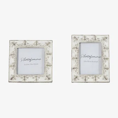 La Redoute Set of 2 Antique Grey Photo Frames