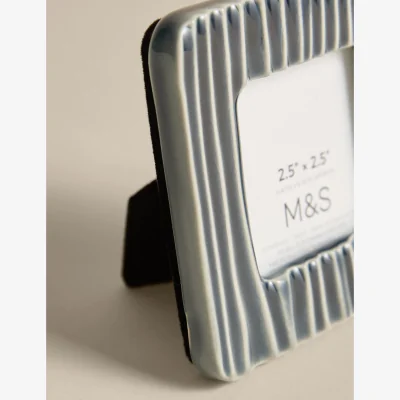 Marks & Spencer M&S Set of 3 Ceramic Textured Line Photo Frames Multi