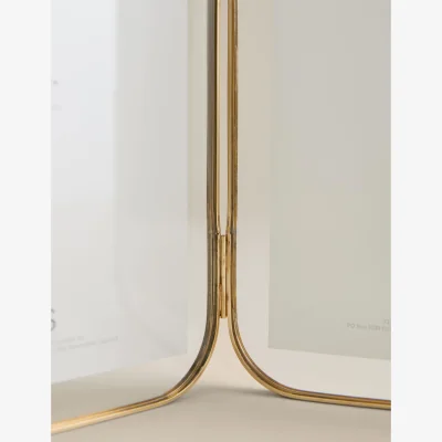 Marks & Spencer M&S Metal Rounded Double Photo Frame 5x7 inch Gold