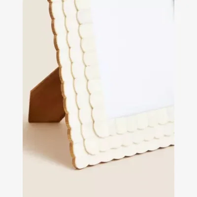 Marks & Spencer M&S Scalloped Photo Frame 5x7 Inch - Cream, Cream