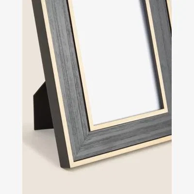 Marks & Spencer M&S Two Tone Wood Photo Frame 4x6 inch - Black, Black,Grey
