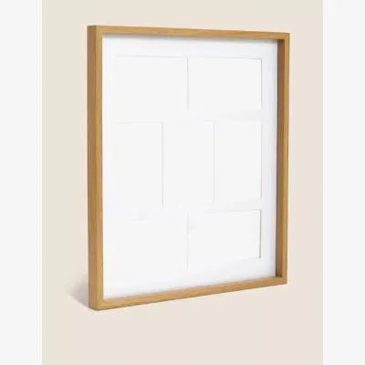 Marks & Spencer M&S 7 Aperture Wood Photo Frame 4x6 inch - Black, Black,White,Grey,Natural Mix