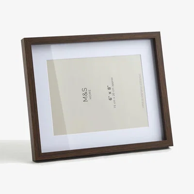 Marks & Spencer M&S Set of 2 Photo Frames 6x8 Inch - Dark Brown Mix, Dark Brown Mix