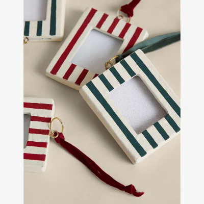 Marks & Spencer M&S 4 Pack Paper Hanging Striped Photo Frame Decorations Multi