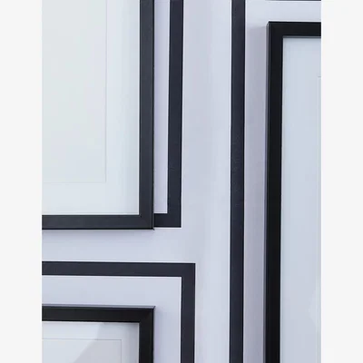 Marks & Spencer M&S Set of 11 Wood Photo Frames - Black, Black