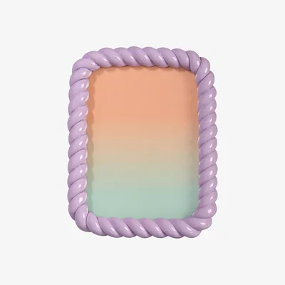 Made in Design Braid Photo frame - / Rectangle - Polyresin / 21.5 x 16.5 cm by & klevering Purple