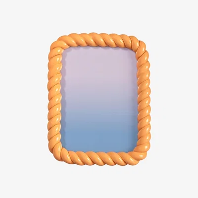 Made in Design Braid Photo frame - / Rectangle - Polyresin / 21.5 x 16.5 cm by & klevering Orange
