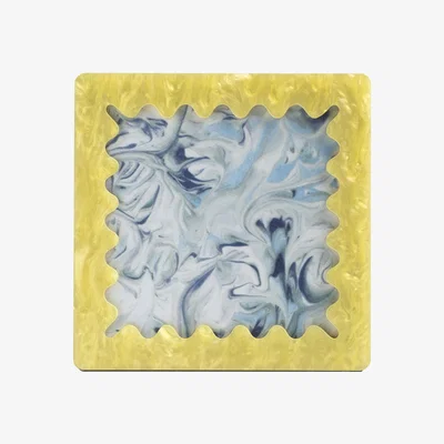 Made in Design Wavy Photo frame - / 13 x 13 cm - Acrylic by & klevering Yellow