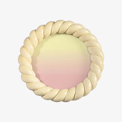 Made in Design Braid Photo frame - / Round - Polyresin / Ø 13.5 cm by & klevering Yellow