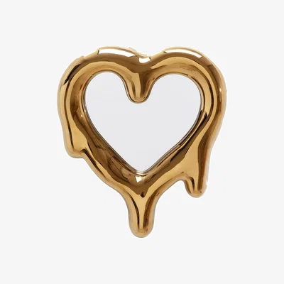 Made in Design Melted Heart Mirror ceramic gold metal / Photo frame - Ceramic - Seletti