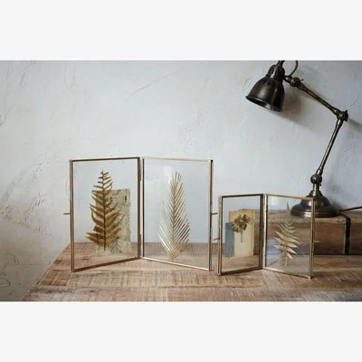 Nkuku Folded Danta Frame - Antique BrassNkukuPHOTO FRAMES