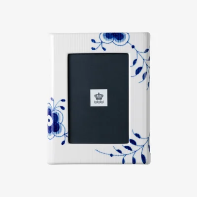 Nordic Nest Royal Copenhagen Blue Fluted Mega photo frame 16.5x21 cm White-blue