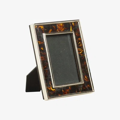 OKA Small Alderman Faux Tortoiseshell Photo Frame - Tortoiseshell