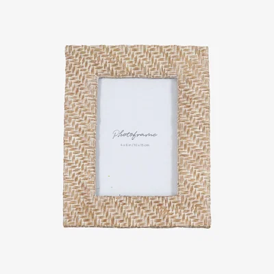 Olivia's Gallery Interiors Parth Photo Frame Weave Effect Grey / Small