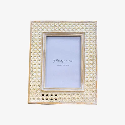 Olivia's Gallery Interiors Mallory Photo Frame Rattan effect Natural / Small