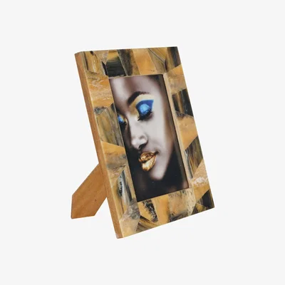 Olivia's Libra Calm Neutral Collection - Tortoiseshell Style Rectangular Photo Frame