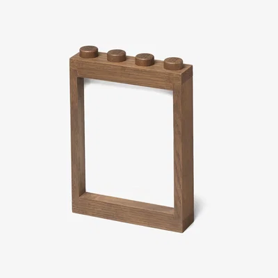 Olivia's LEGO Wooden Picture Frame Dark Stained